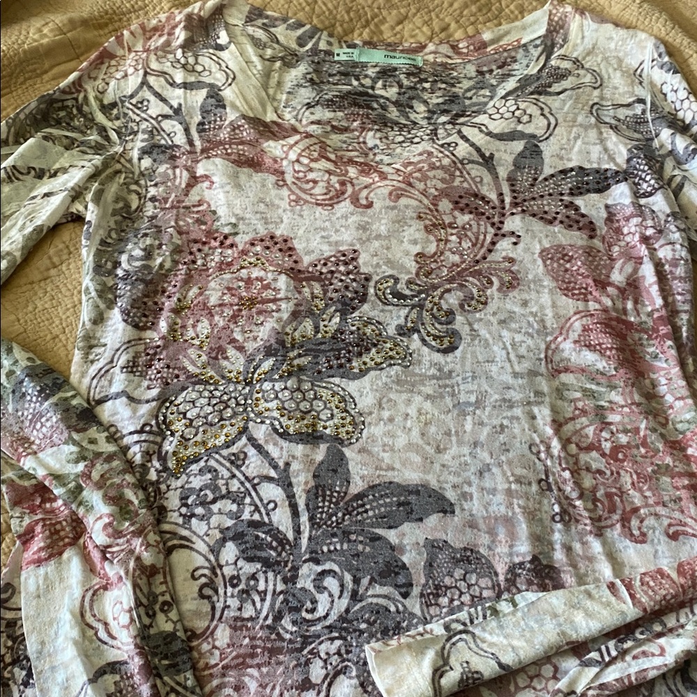 Floral Patterned Long Sleeve Top